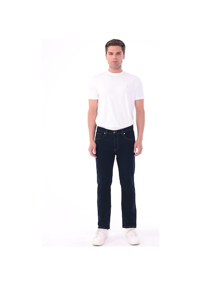 Blayn Jeans Erkek Tint Efekt Diz İzi Yapmayan Pamuklu Esnek Denim Jean Kot Pantolon Regular Kalıp Koyu Zift
