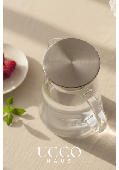 1800 Ml Premium Borosilikat Cam Sürahi Vakum Kapaklı Modern Pinterest Karaf Detox Limonata Meşrubat