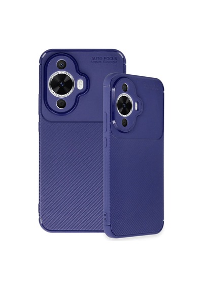 Huawei Nova 12s Kılıf Auto Focus Karbon Kapak - Lacivert 0.2M-Çok Renkli