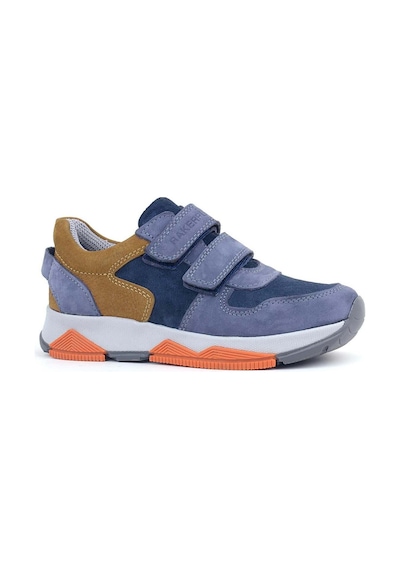 Ortopedikal 3880 Rakerplus Hakiki Deri Mavi Süet-taba Çocuk Sneakers Spor Ayakkabı Cırtlı Mavi Süet-taba