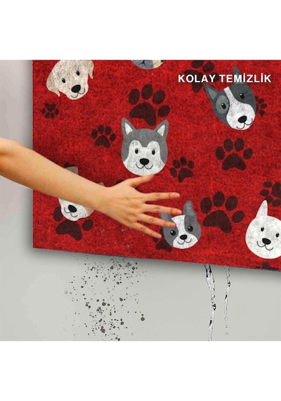 Dekoratif Kapı Önü Paspası - Kaymaz Taban 218 Çok Renkli