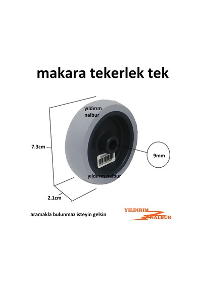Makara Teker 75lik Orta Boy Lastik Sehpa Tezgah Tekerlek Yetmişli