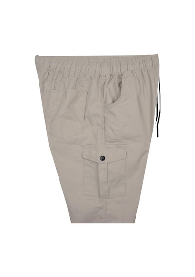 Kargo Cepli Büyük Beden Likralı Jogger Pantolon Taş
