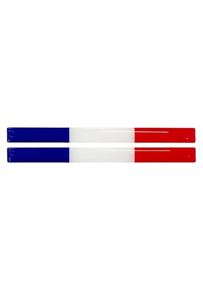 Fransa Bayrak 2'li Çubuk 3d Sticker