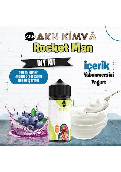 One Hit Wonder Rocket Man Dıy Kit Yabanmersini Yogurt Gıda Aroması %20 Oranda Aroma İçerir Hazır Değildir 100 Ml