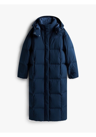 Tommy Hilfiger Kadın Marka Logolu Kapitone Dikişli Kapüşonlu Günlük Kullanıma Uygun Lacivert Mont Dw0dw21977 C1g