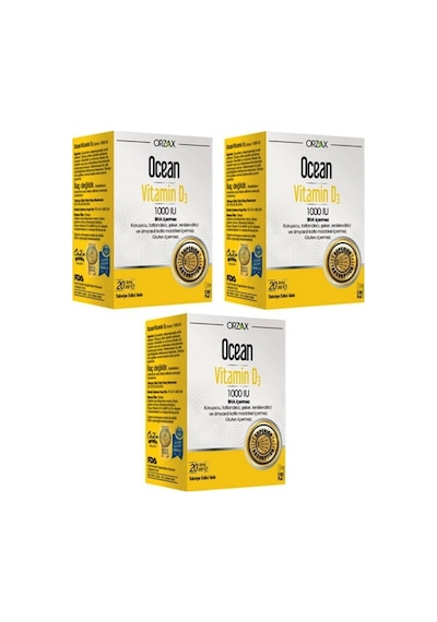 D3 Vitamini - Ocean Vitamin D3 1000 Iu Sprey 20 Ml X3 Adet