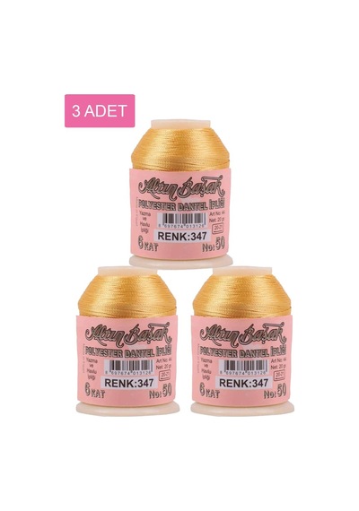 3 Adet Altınbaşak Oya Ve Dantel İpi 20 Gr - Royaleks - No: 347 Çok Renkli