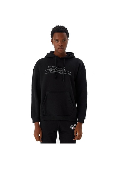 No Fear Erkek Sweatshirt Kapüşonlu Siyah Melanj M500271