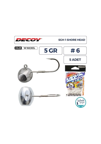Decoy Sgh-1 Shore Jighead 5gr 6 Wn 5 Adet