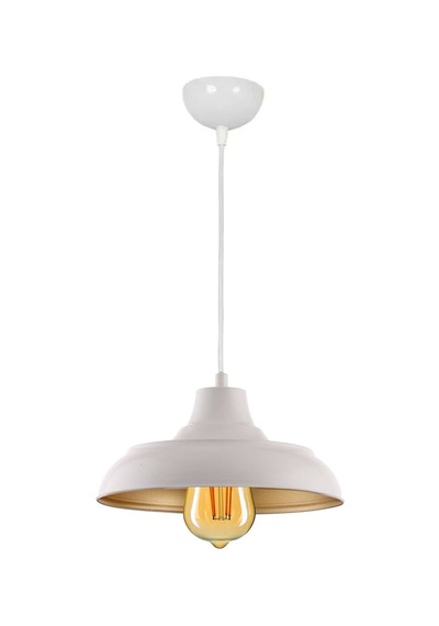 Sinyor Modern Metal Salon - Mutfak - Cafe Sıvama Tekli Sarkıt Avize Beyazgold Beyazgold
