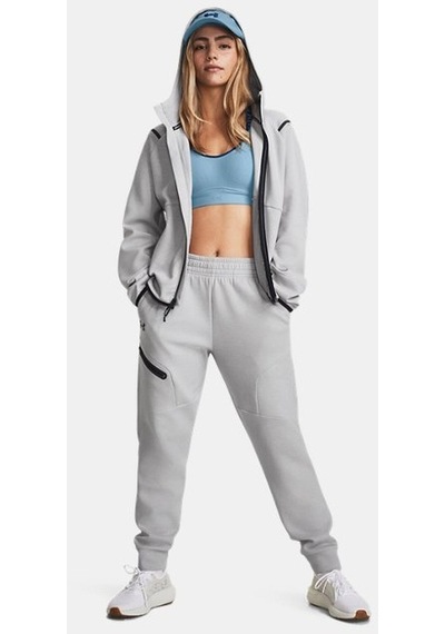 Kadın Ua Unstoppable Fleece Eşofman Altı 1379846-011 Gri - Siyah