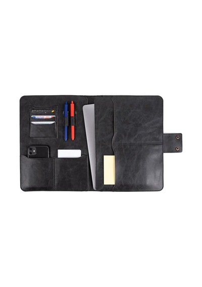 Apple Uyumlu MacBook Air Pro 13-14 Inç Organizer Evrak & Laptop & Tablet Çantası Siyah
