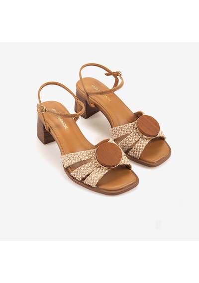 Noa Harmon Kadın Ayarlanabilir Kayışlı 5cm Topuklu Sandalet 10287 Multi-tan Noa Harmon Kadın Ayarlanabilir Kayışlı 5cm Topuklu Sandalet 10287 Multi-tan