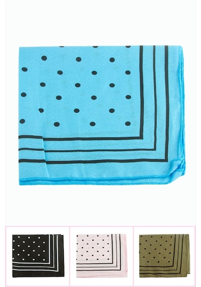 Zenviac456 Benekli Desenli Keten Bandana 50 50 Zenviac45678