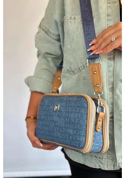 Just Polo Kadın Ayarlanabilir Askılı Günlük Kullanıma Uygun Şık Çapraz Ve Omuz Çantası P234023mh Koyu Denim