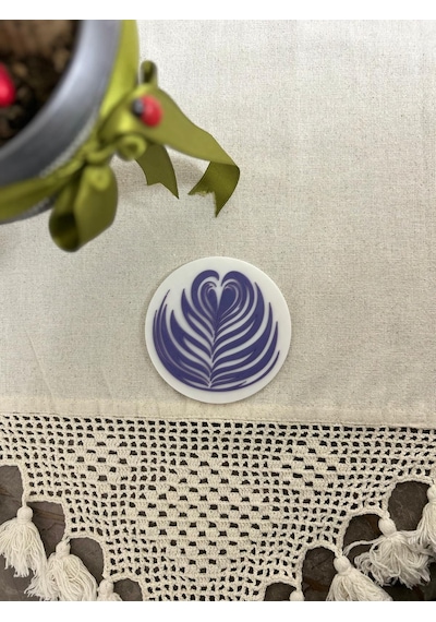 Latte Desenli Bardak Altlığı Mor