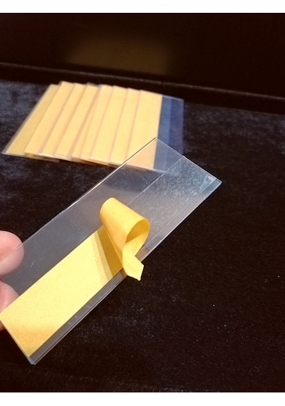 10 Adet Pvc Etiketlik Yapışkanlı 10x4 Cm, Raf Fiyat Etiket Cebi,
