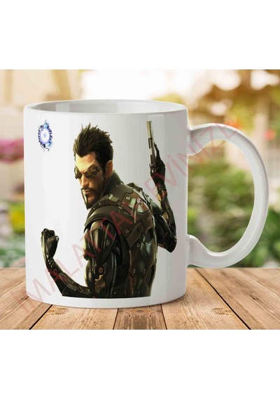 1-2351 Deus Ex İki Tarafı Baskılı Kupa Bardak.jpg