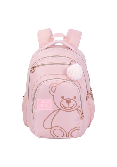 Coral High Ayıcık Desenli Okul Sırt Çantası 24462 Pembe