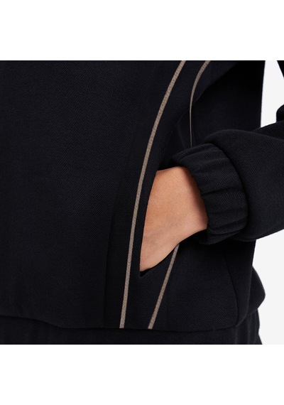 Lescon Siyah Kadın Fermuarlı Kapüşonlu Sweatshirt 26n-2120
