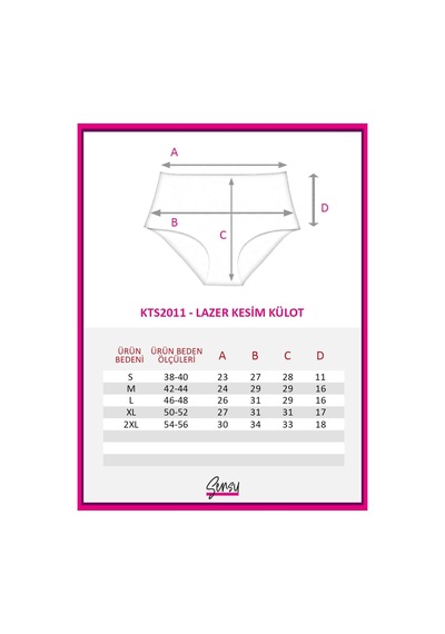 Sensu Kadın Yüksek Bel Lazer Kesim Külot 3'lü Kts2011 -turuncu 2061turuncu