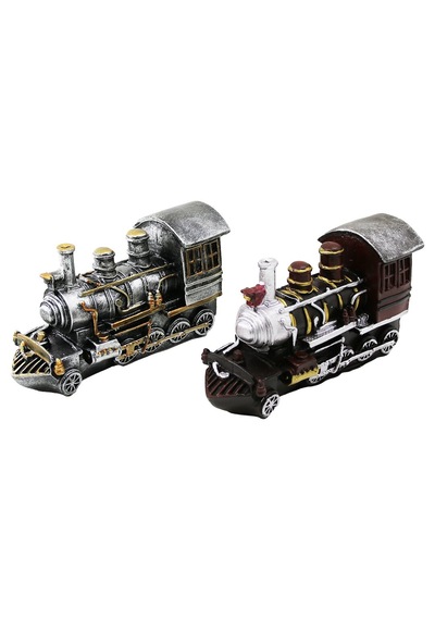 Lunaev Tren Vintage Dekoratif Biblo - Kumbara Renkli 20x12x8cm Reçine