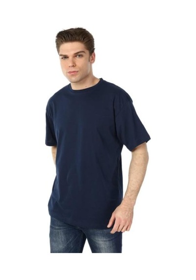 Erkek Lacivert Basic Oversize T-Shirt Lacivert