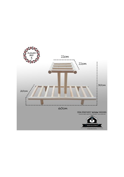 Çiçek Standı - Kibar Çiçeklik -Saksılık- Çiçek Rafı - Balkon Bahç