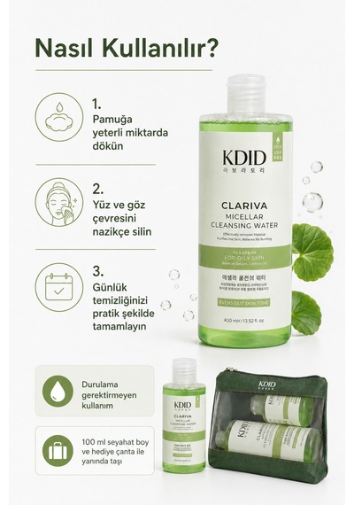 Kdid Mıceller Water For Oıly Skın Types 400+100ml Yeşil