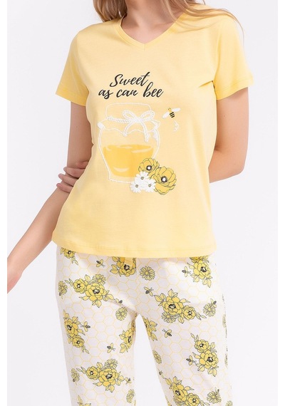 Rolypoly Sweet As Can Bee Açık Sarı Kadın Pijama Takımı 5274-29165 Açık Sarı
