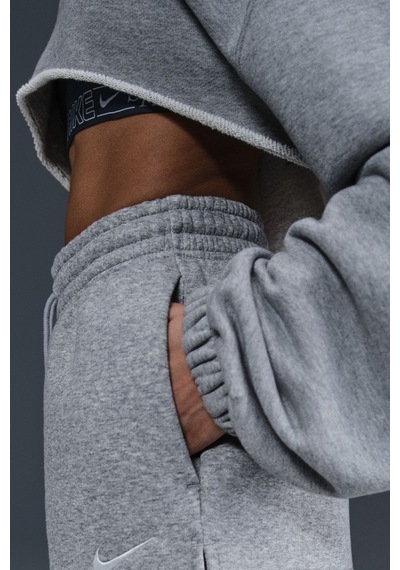 Nike Sportswear Phoenix Fleece Mid Rise 2" İnc Short Kadın Şardonlu Kalın Şort Gri