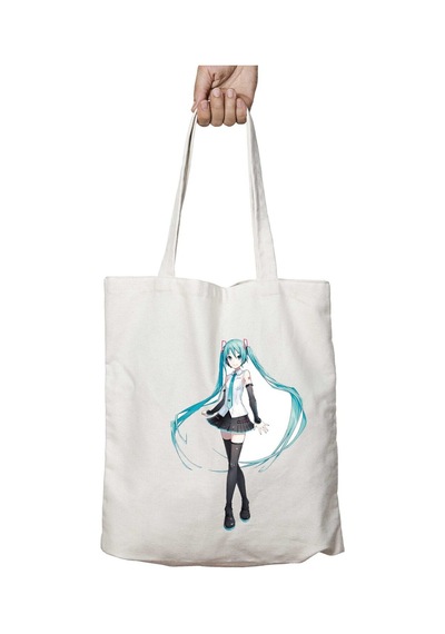 Art Hediye Hatsune Miku One Piece Anime Naruto İki Taraf Kalıcı Yıkanabilir Okul Plaj Omuz Bez Çanta Çok Renkli