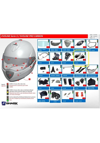 Shark Evoline 3 Cam Fitili Jo9113p
