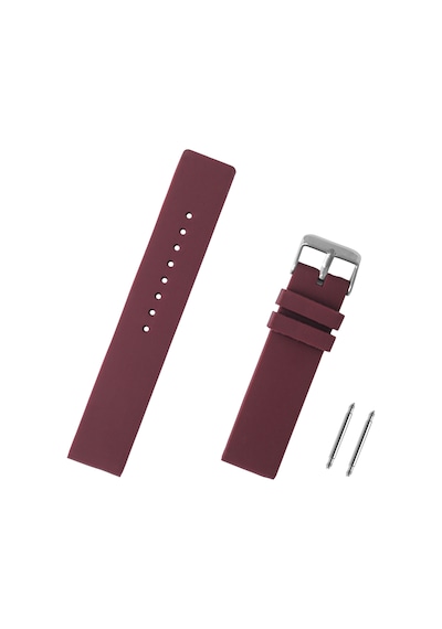 Saatse Bordo Silikon Saat Kordonu Kayış 12 MM