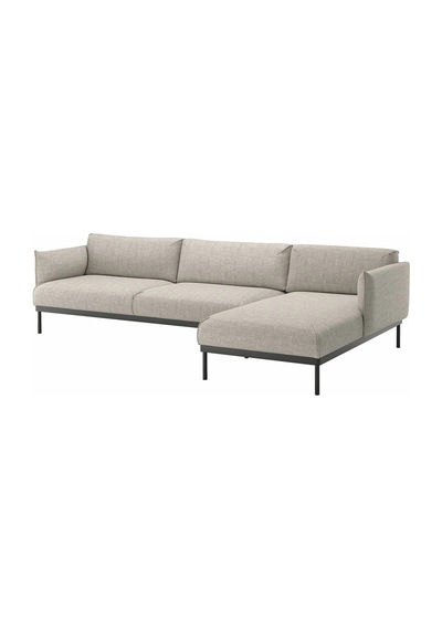 Ikea Gri Konforlu Kanepe - Uzanma Koltuklu 4'lü Kanepe
