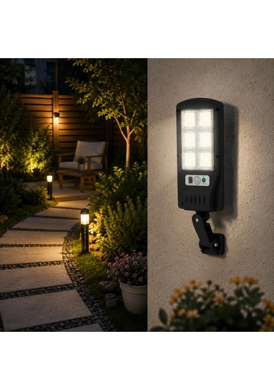 Güneş Enerjili Solar Led Bahçe Lambası, Kumandalı Hareket Sensörlü 3 Modlu Ip65 Dış Mekan Duvar Aydınlatma, Ayarlanabilir Solar Aplik, Balkon Teras Garaj Diğer