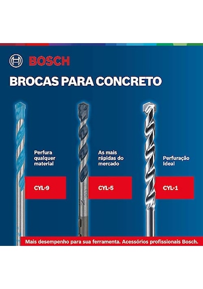 Professional Accessories Matkap Ve Kırıcı Delici Uçları, Taş Ve Beton, Gri, Durchmesser-6 Mm/gesamtlänge-100 Mm,