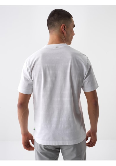 Xint Beyaz Pamuk Dokulu Regular Fit Tişört 502211