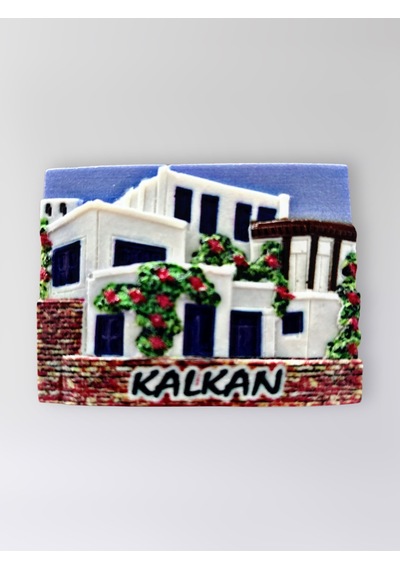 Kalkan Polyester Kabartmalı Magnet 7,5 X 5,5 Cm Dekoratif Hediyelik Buzdolabı Süsü Kod:1638