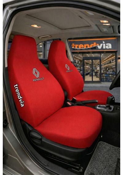 Renault Yeni Logolu Oto Koltuk Kılıfı Ön Arka Set Penye Universal Koltuk Koruyucu Servis Kılıfı 74581763