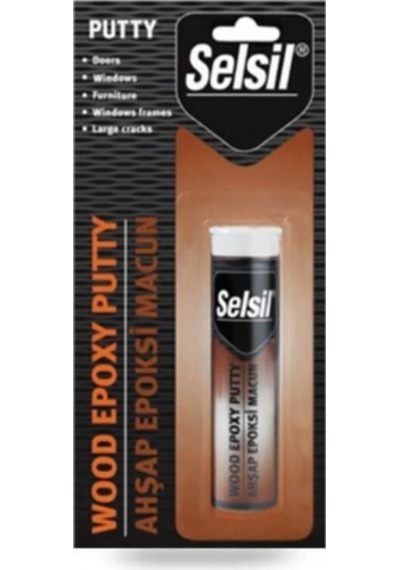 Selsil Epoxy 2 Bileşenli Macun Ahşap Yapıştırıcı 57 Gr Çok Renkli