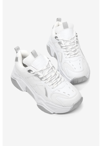 Tonny Black Rahat Kalıp Poli Taban Bağcıklı Sneaker Kadın Beyaz Sneaker Tbcrn1903