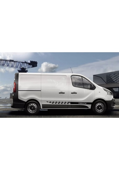 Renault Trafic Ön Kaput Ve Yan Kapı Şerit Sticker Etiket Modeli