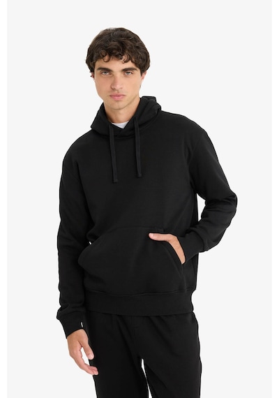 Defacto Regular Fit Kapüşonlu Basic Düz Sweatshirt X8283az25aubk81 Siyah