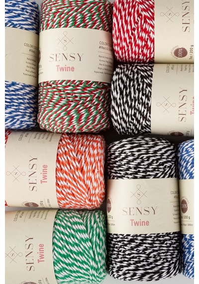 Sensy Premium 200 Metre 200 G Mavi Beyaz Paket Ip Hediye Paketleme Ipi Marteniçka Ipi Twine Baker