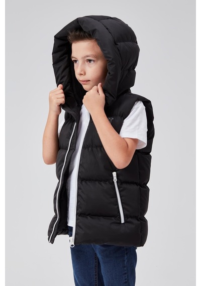 Benitto Kids Kapüşonlu Erkek Çocuk Şişme Yelek 51311 Siyah