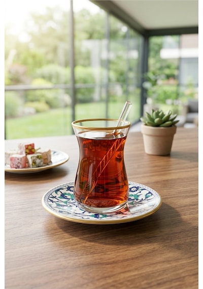 Bernardo İznik 12 Parça Çay Seti Çok renkli