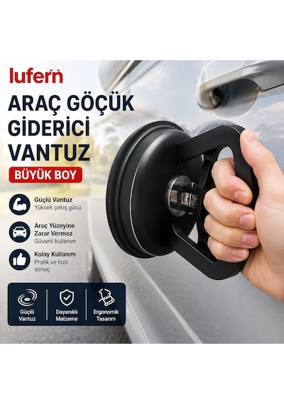 Dayanıklı Araç Göçük Giderici Vantuz Büyük Boy Güçlü Vakum Kaporta Ezik Pratik Geniş Vantuz Yüzey