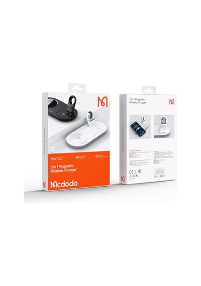 Ayrex Mcdodo Ch-7061 3in1 Manyetik 15w Kablosuz Hızlı Şarj Dock Stand Siyah